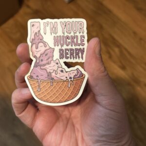 Huckleberry Ice Cream Idaho 3" Sticker - "I'm Your Huckleberry!"
